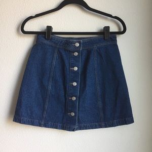 Button Jean Skirt
